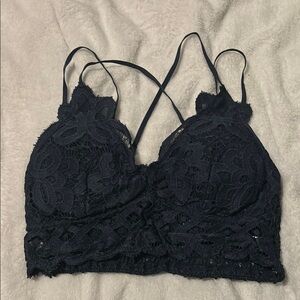 Anemone Dark Blue Lace Bralette